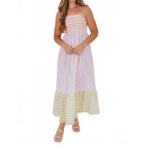 NEW IN FEBRUARY sorbet splash maxi dress in pink